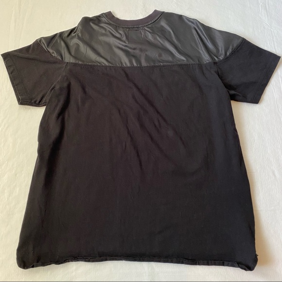 KITE New York black tee shirt men’s size large 100% cotton zipper accents - Picture 7 of 8